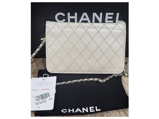 Wallet On Chain Chanel BILLETERA CON CADENA BLANCO BEIGE - vista 2