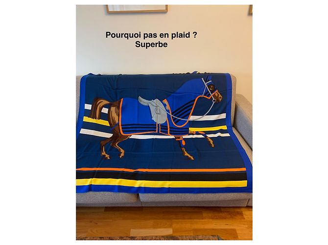 Hermès "Caballo en la portada" Azul marino - vista 7