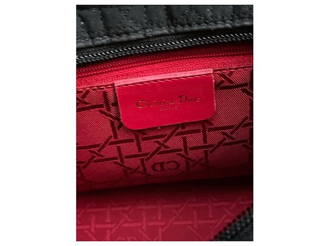 Tela média Lady Dior Preto Gold hardware - vista 10