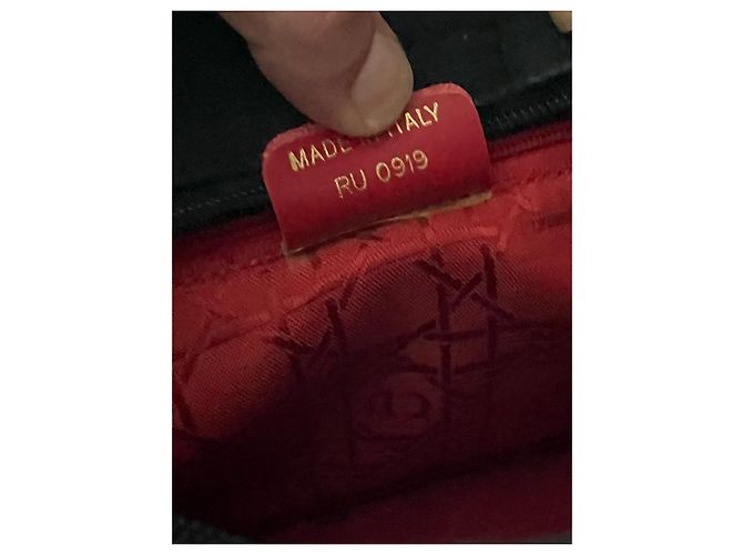 Tela média Lady Dior Preto Gold hardware - vista 11