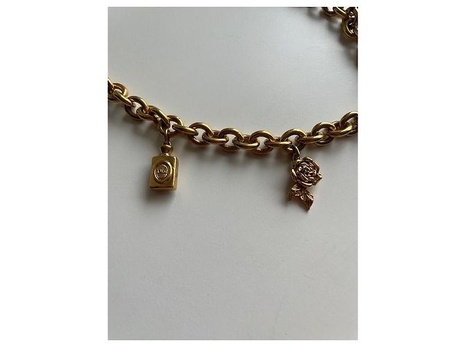 Collana Christian Dior placcata in oro con ciondoli Gold hardware - vista 3