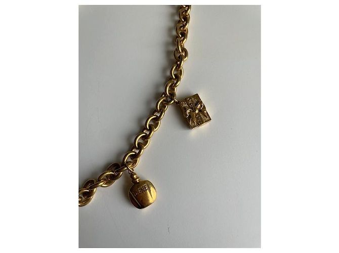 Collana Christian Dior placcata in oro con ciondoli Gold hardware - vista 4