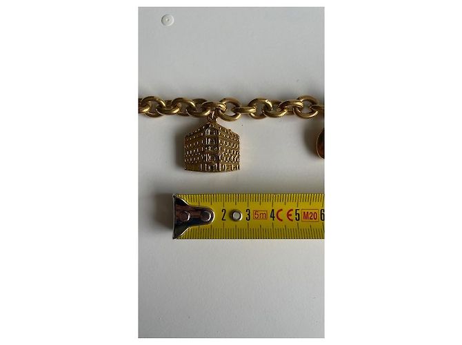 Collana Christian Dior placcata in oro con ciondoli Gold hardware - vista 6