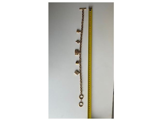 Collana Christian Dior placcata in oro con ciondoli Gold hardware - vista 7