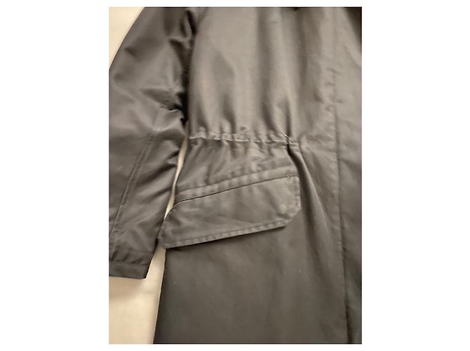 Parka larga Army Yves Salomon negra de algodón Negro - vista 8
