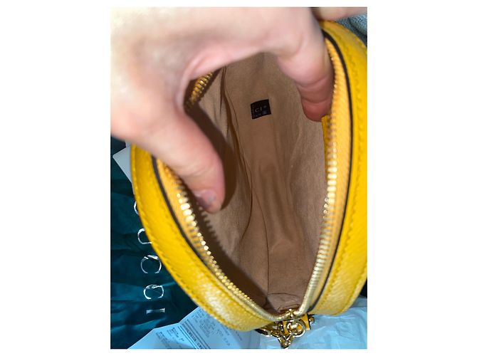 Borsa a tracolla Gucci Brown GG Supreme Round Flora Ophidia Marrone Beige Giallo - vista 3