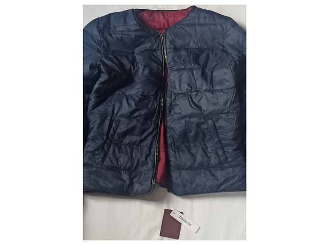 Torrente Plumífero Reversible Azul Rojo Oscuro Burdeos - vista 3