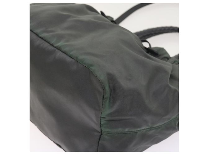 Borsa a mano Prada in nylon 2modo Grigio Auth 54970 Marrone - vista 12