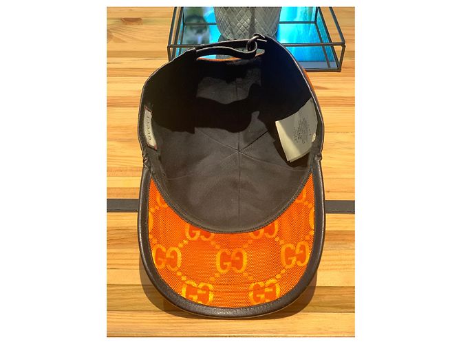 Cappellino Gucci Off The Grid Arancione - vista 7