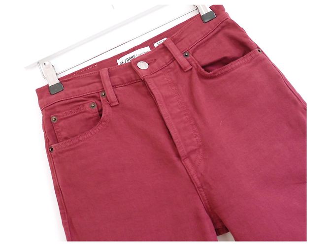 Re/Done RE/Fertig sind kurze rote Jeans - Ansicht 3
