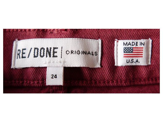 Re/Done RE/Fertig sind kurze rote Jeans - Ansicht 5