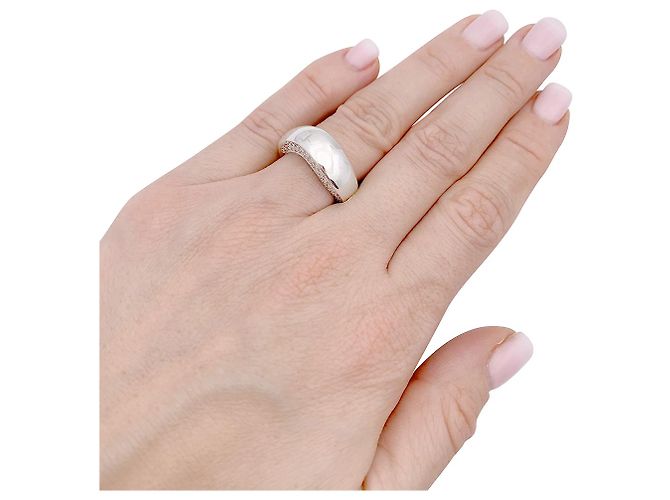 Chaumet Ring, "Valzer", ORO BIANCO, Diamants. - vista 4