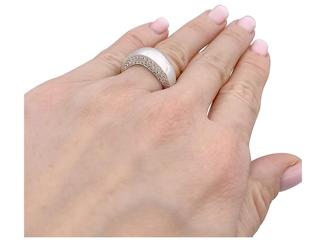 Chaumet Ring, "Valzer", ORO BIANCO, Diamants. - vista 5