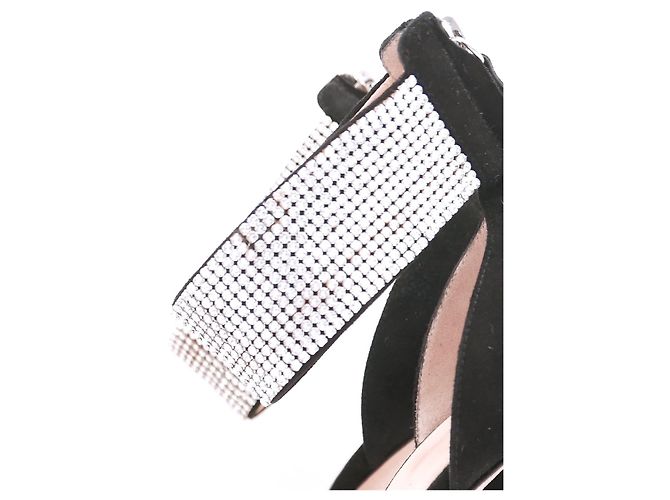 Giuseppe Zanotti crystal-cuff ankle strap heels Black - view 2