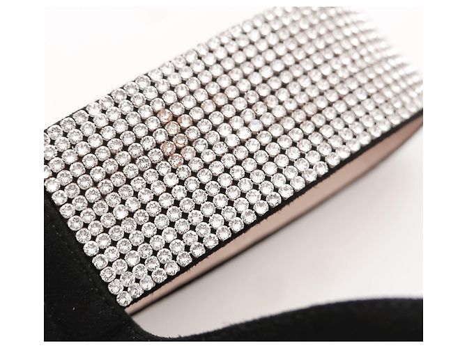 Giuseppe Zanotti crystal-cuff ankle strap heels Black - view 7