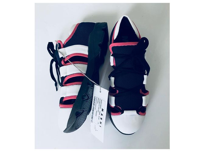 Marni Cutout Sneaker Rosa Weiß Blau Pink Marineblau - vista 3
