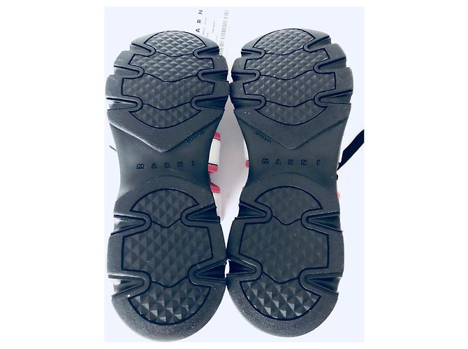 Marni Cutout Sneaker Rosa Weiß Blau Pink Marineblau - vista 6