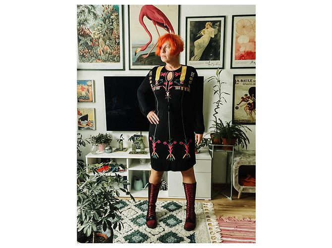 VESTIDO MUJER DESIGUAL Negro - vista 3