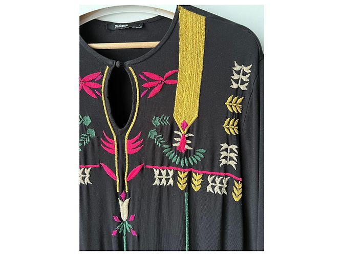VESTIDO MUJER DESIGUAL Negro - vista 4
