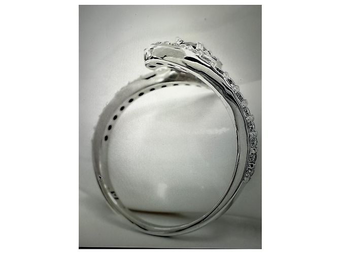 Autre Marque Rosa-brauner Diamantring Weiß - Ansicht 2