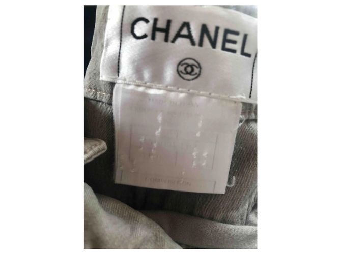 Chanel Jeans Baumwolle Beige Grau 38 - Ansicht 10