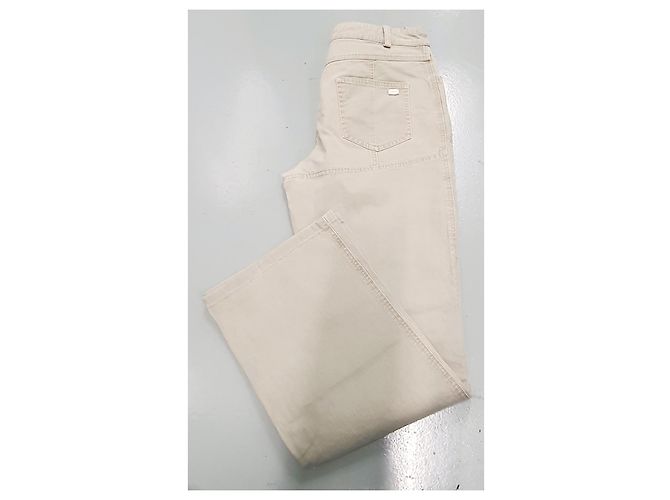 Chanel Jeans Baumwolle Beige Grau 38 - Ansicht 2