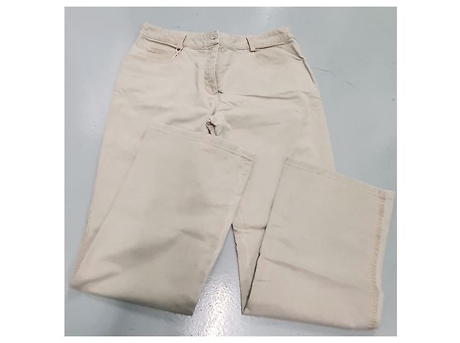Chanel Jeans Baumwolle Beige Grau 38 - Ansicht 3