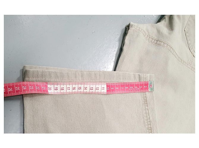 Chanel Jeans Baumwolle Beige Grau 38 - Ansicht 5