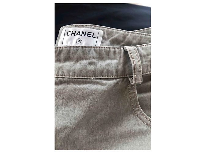 Chanel Jeans Baumwolle Beige Grau 38 - Ansicht 9