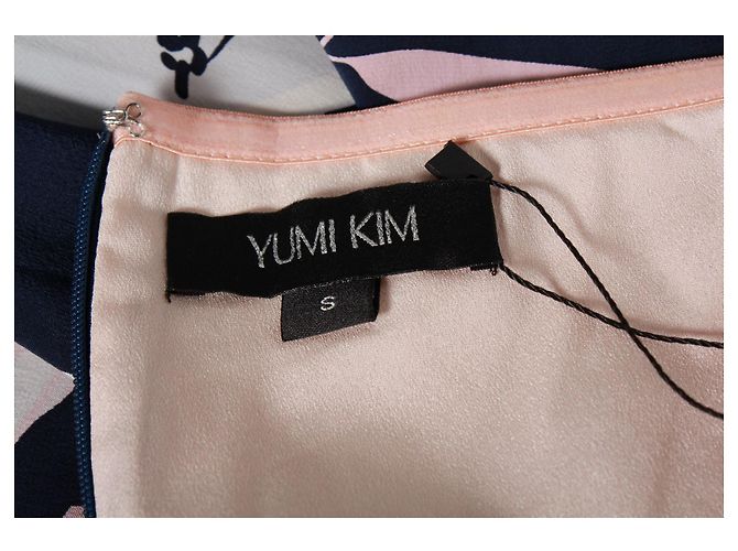 Yumi Kim Blaues, trägerloses Maxikleid aus Seide mit Blumenmuster - Ansicht 5