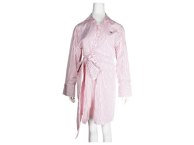 Msgm Mini-robe à rayures rouges - vue 2