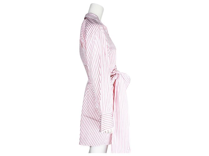 Msgm Mini-robe à rayures rouges - vue 4