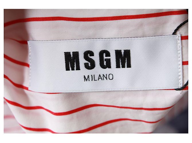 Msgm Mini-robe à rayures rouges - vue 5
