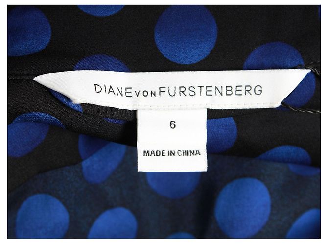 Diane Von Furstenberg Elektrisch blauer Cathy-Overall mit Punkten und Streifen - Ansicht 5