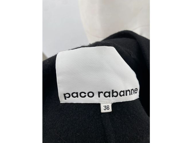 Abrigos Paco Rabanne T.FR 36 Lana Negro - vista 4