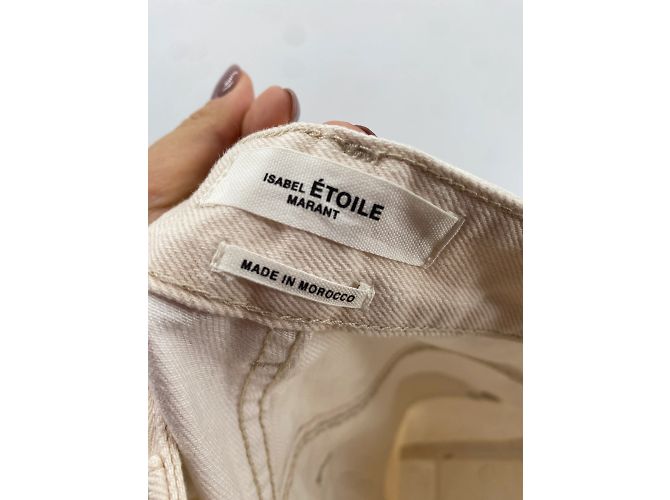 Isabel Marant Etoile Jeans Isabel Marant Étoile T.FR 36 Denim - Jeans Beige - vista 3