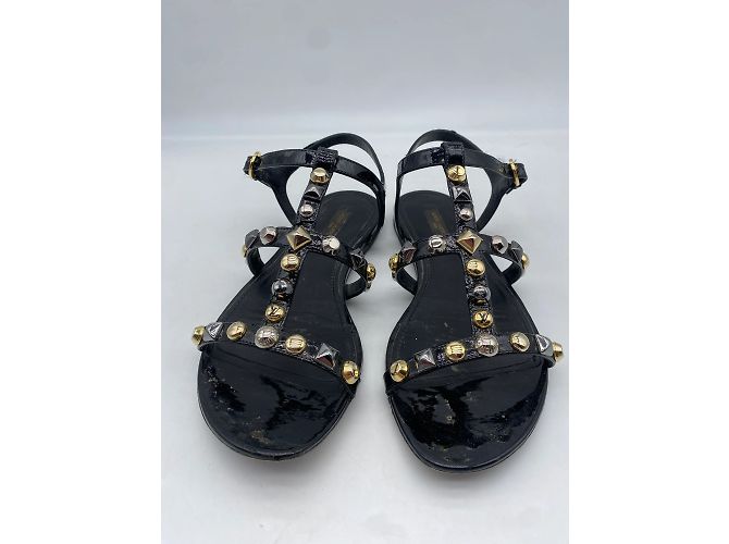 LOUIS VUITTON Sandali T.Unione Europea 37 Leather Nero - vista 2