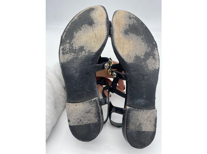 LOUIS VUITTON Sandali T.Unione Europea 37 Leather Nero - vista 3