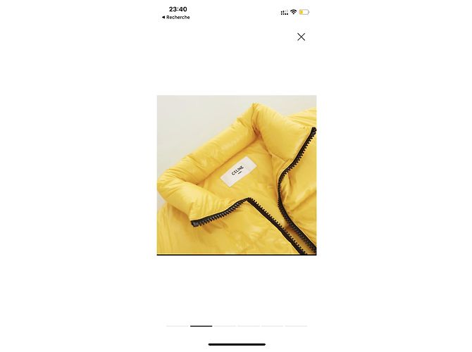 Céline Celine Short Down Jacket Yellow - view 2