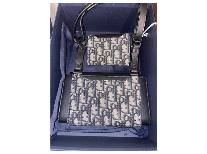 Christian Dior Saddle Lined Wallet White Canvas - view 2