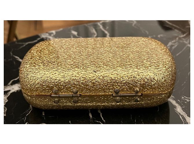 Autre Marque Pochette rigida dorata D'oro - vista 3