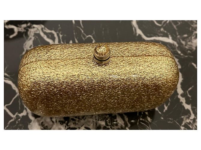 Autre Marque Pochette rigida dorata D'oro - vista 4