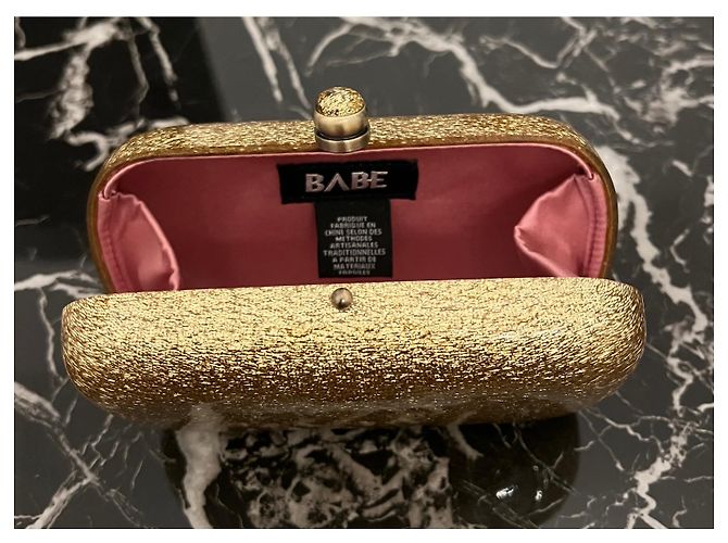 Autre Marque Pochette rigida dorata D'oro - vista 6
