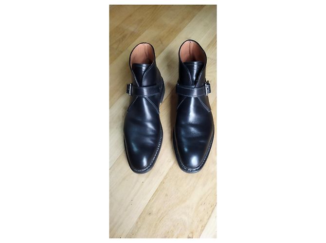 Botas Heschung Cassava de couro Anicalf pretas com fivela Preto - vista 2