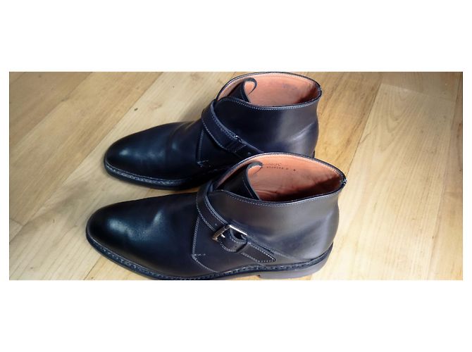 Botas Heschung Cassava de couro Anicalf pretas com fivela Preto - vista 3