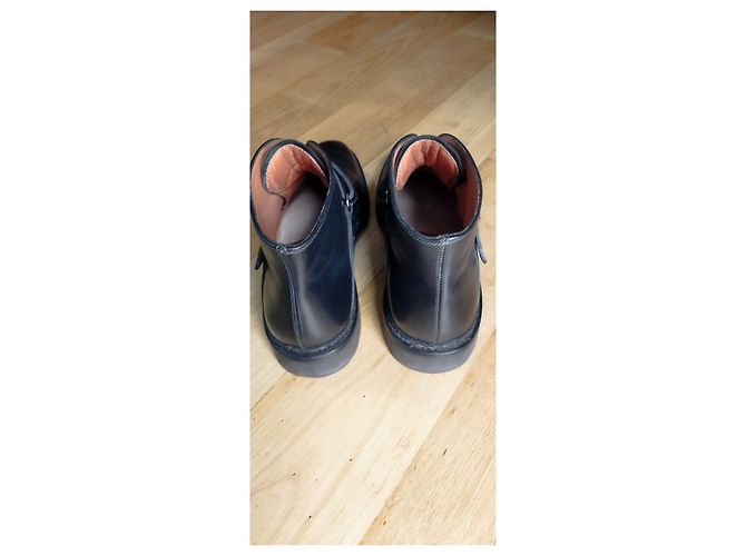 Botas Heschung Cassava de couro Anicalf pretas com fivela Preto - vista 4