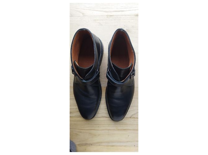 Botas Heschung Cassava de couro Anicalf pretas com fivela Preto - vista 5