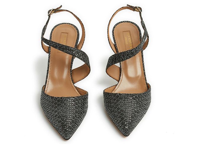 Aquazzura PRATA NEGRA 85 bombas slingback UE38.5 NOVO Preto - vista 2