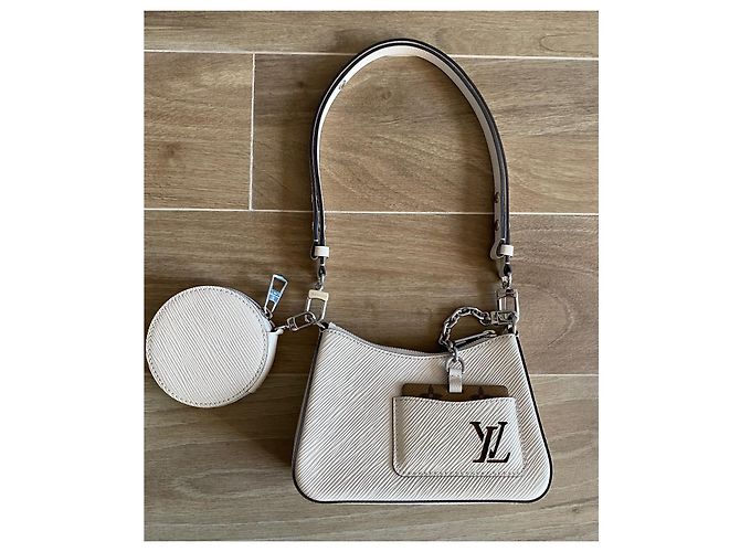 Borsa Louis Vuitton Marellini in pelle Epi quarzo bianco - vista 4