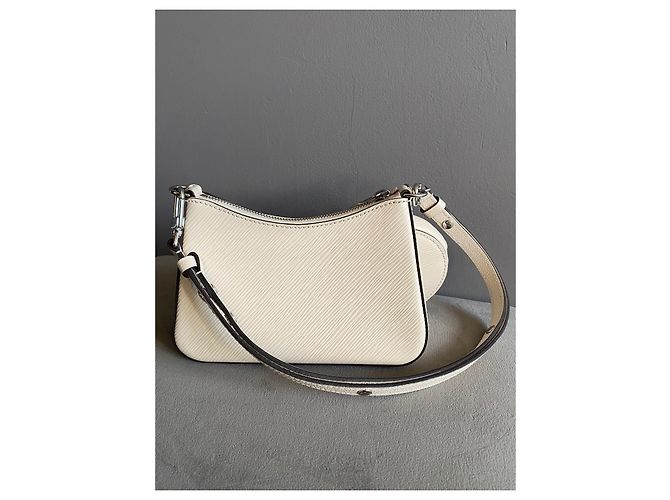 Borsa Louis Vuitton Marellini in pelle Epi quarzo bianco - vista 5